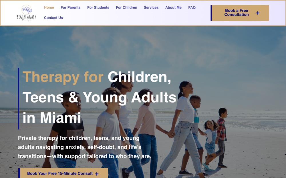 Therapy practice website
