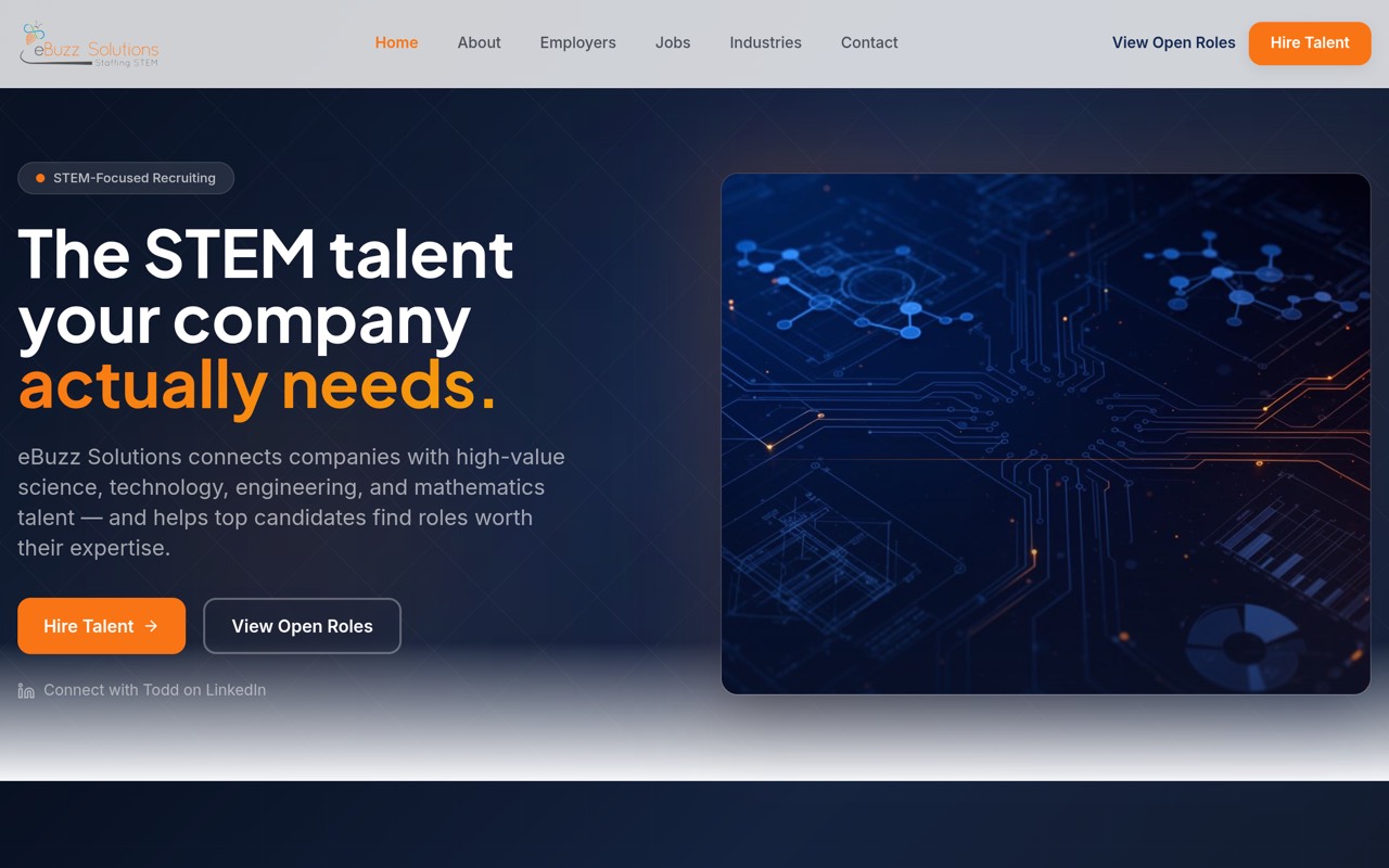 eBuzz Solutions website