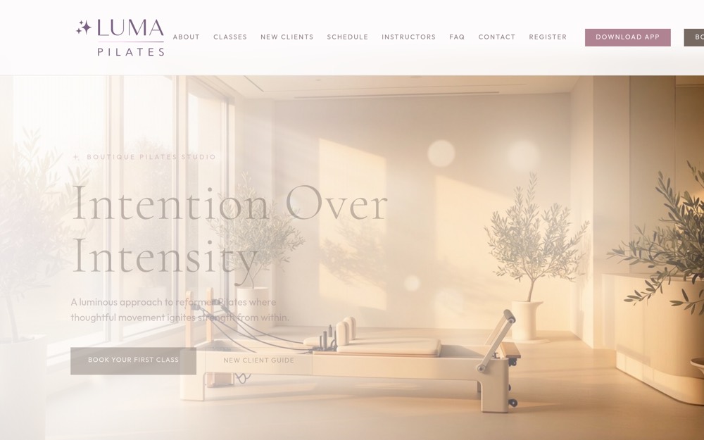 LUMA Pilates website